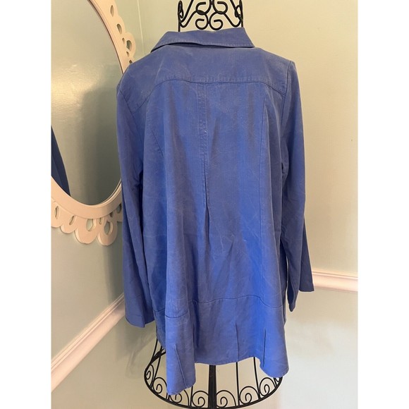 Soft Surroundings Tencel Island Breeze Shirt Button Down PM - Picture 4 of 5